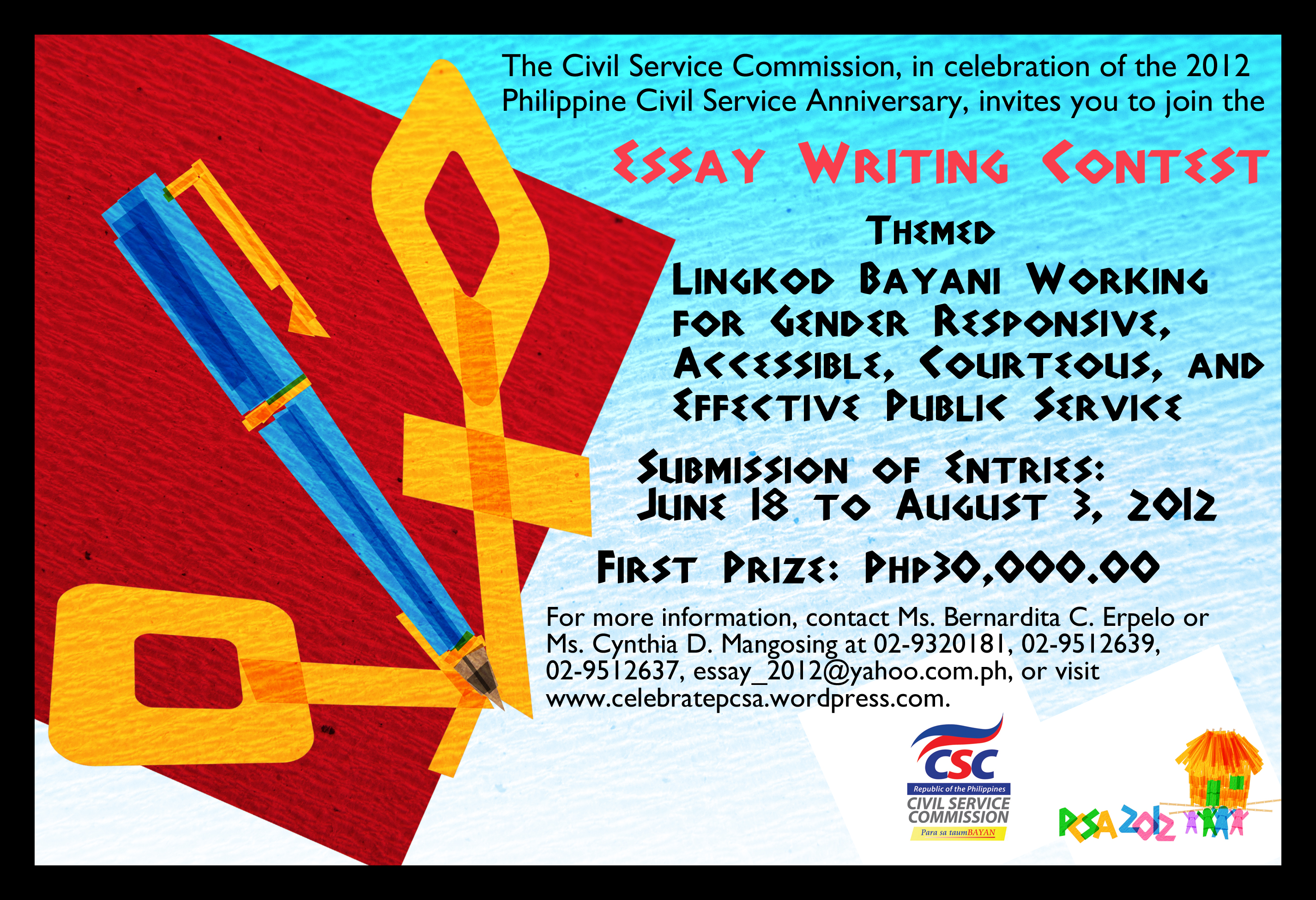 Civil service essay writing contest